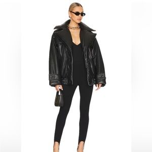 Ronny Kobo Camile Jacket in Black Faux leather